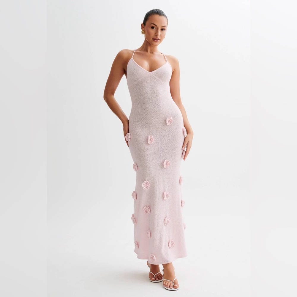 MESHKI- Suki Knit Maxi Dress - pink